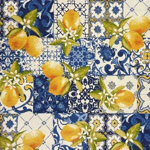 Tovaglia Fantasia maioliche e limoni
