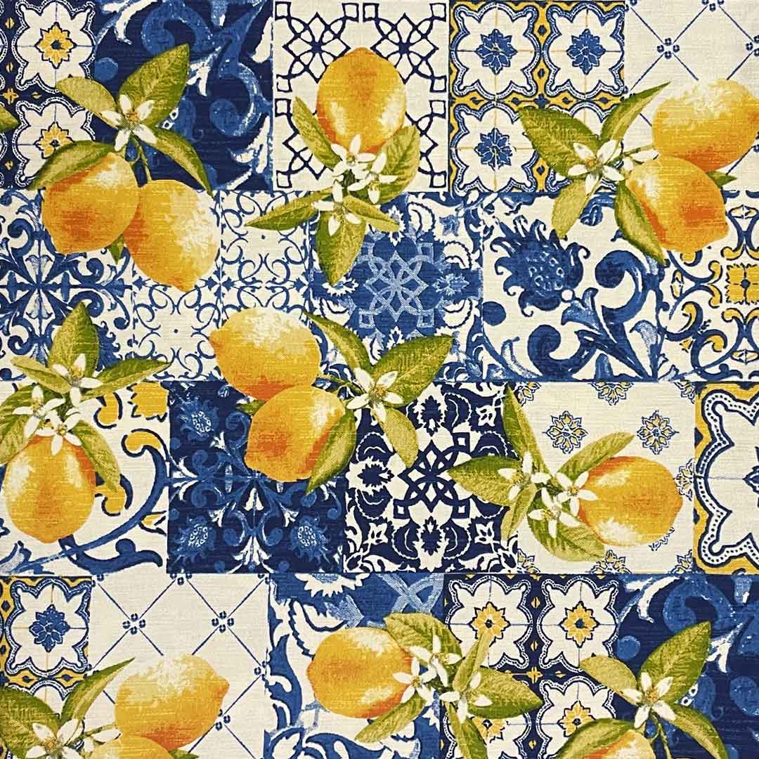Tovaglia Fantasia maioliche e limoni