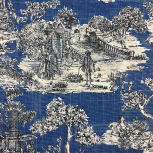 Tovaglia Toile de Jouy pastorale blu 280