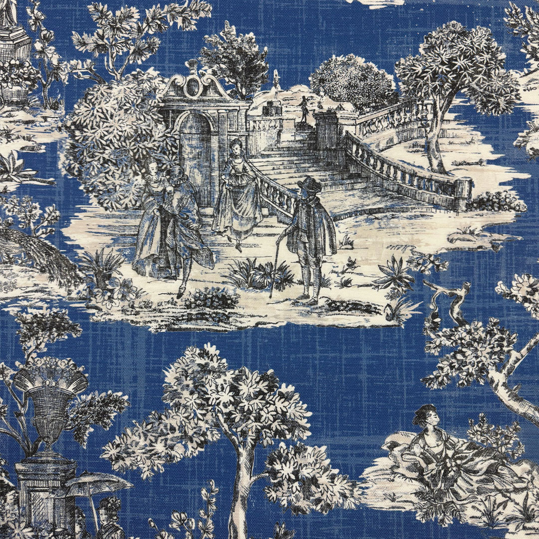 Tovaglia Toile de Jouy pastorale blu 280