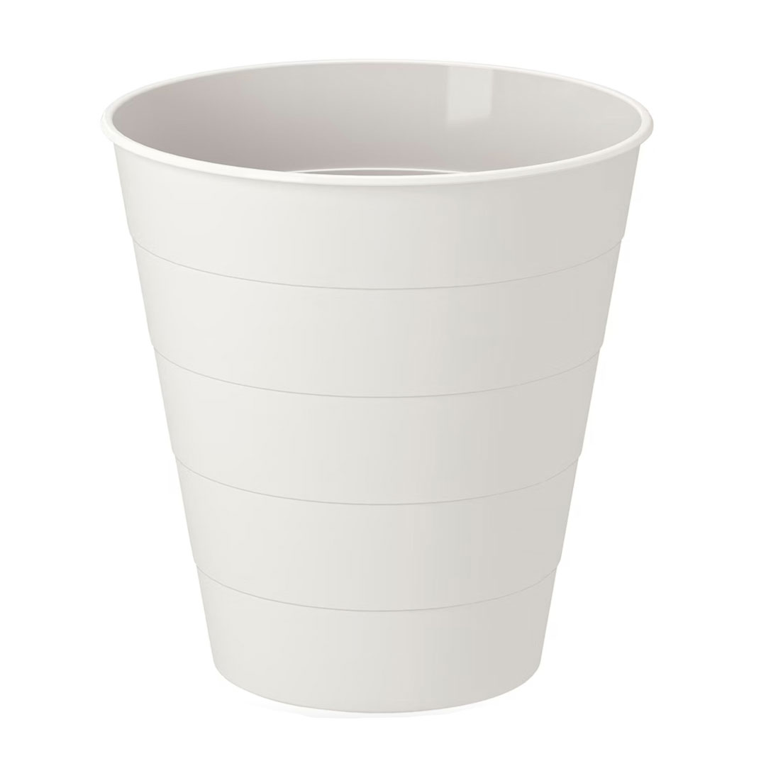 Gettacarta in plastica bianco