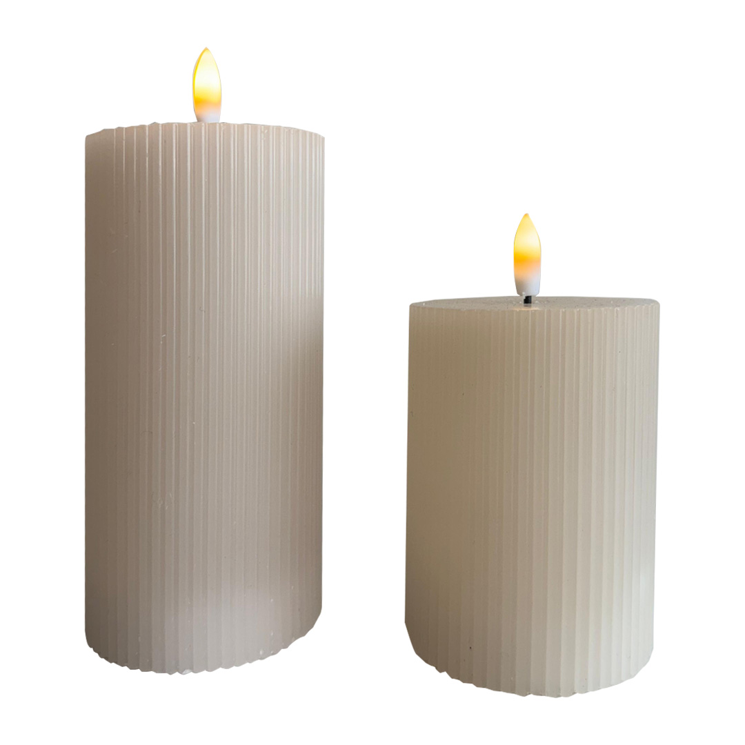 Candele Led grigio tortota