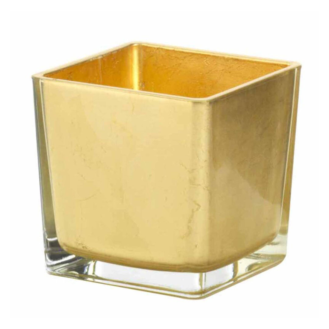 Vaso Vetro Quadrato oro