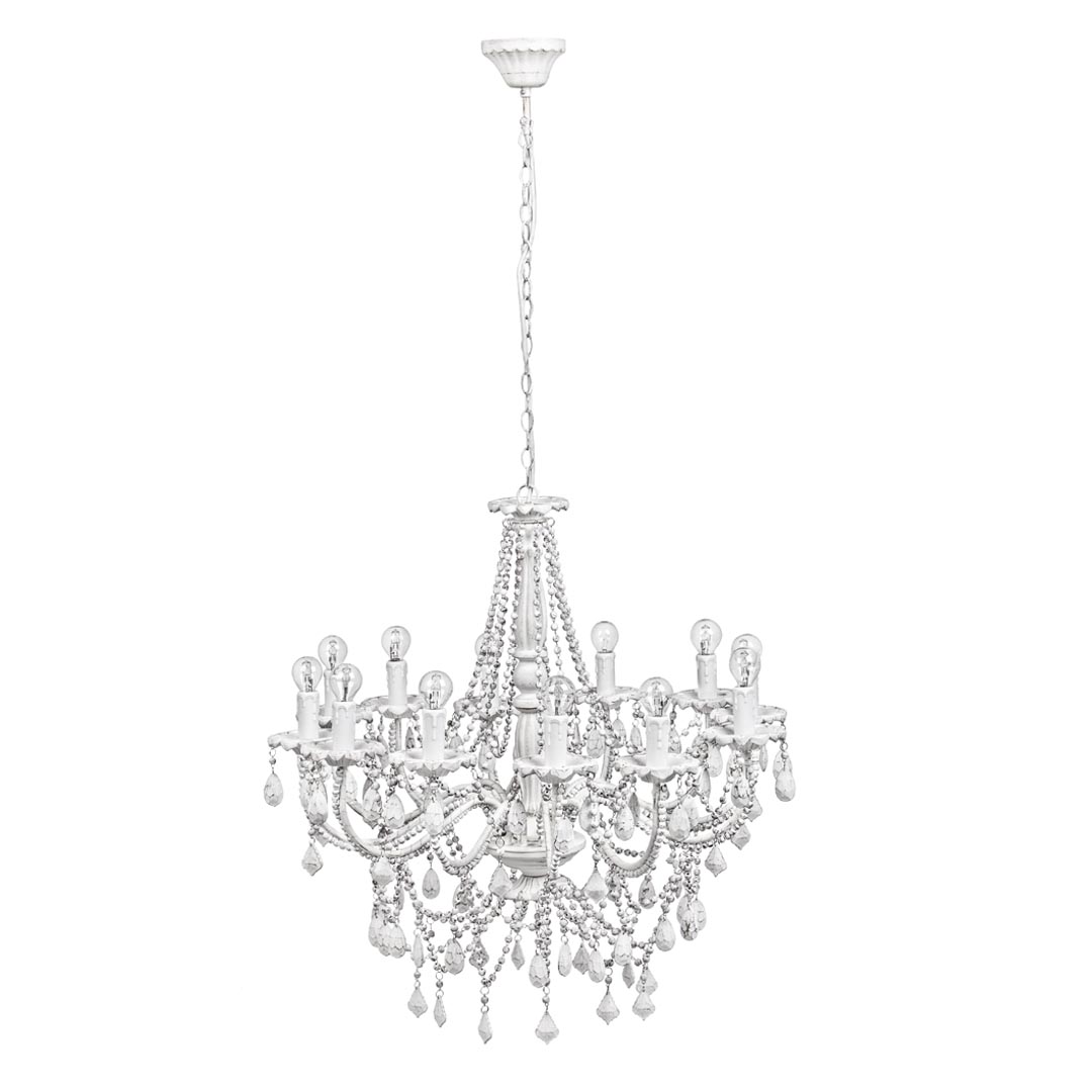 Lampadario Jewel 8 Bianco