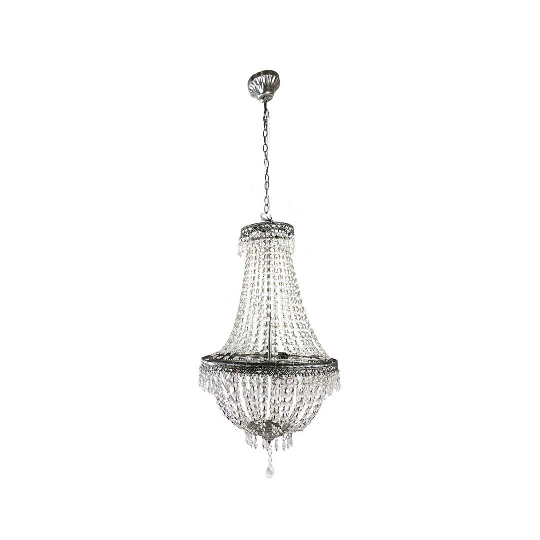 Lampadario Impero 3 luci argento Medium