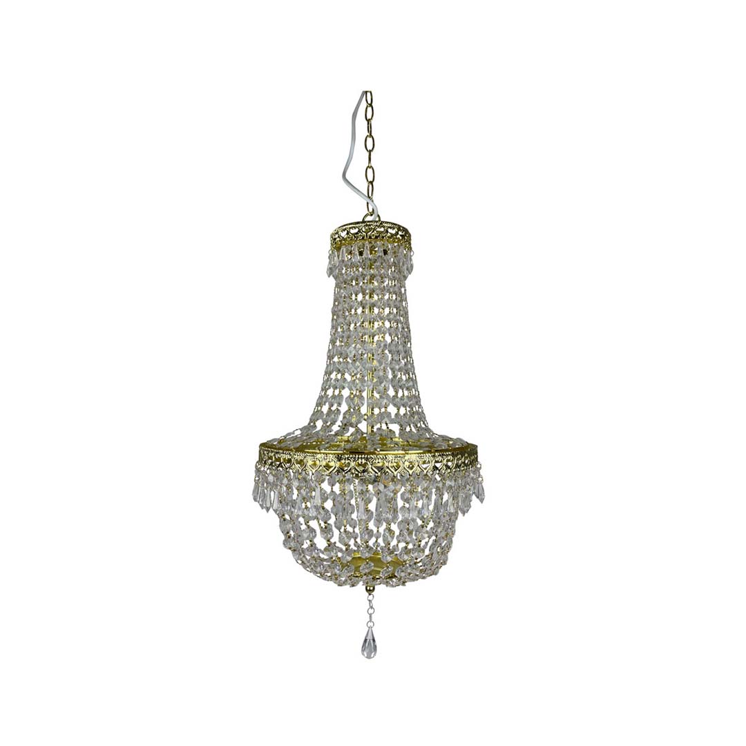 Lampadario Impero 3 luci oro Medium