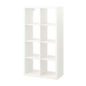Libreria 8 vani in legno laccato bianco