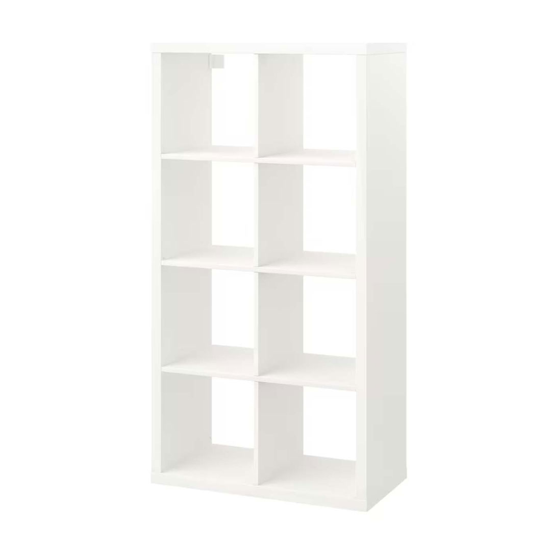 Libreria 8 vani in legno laccato bianco