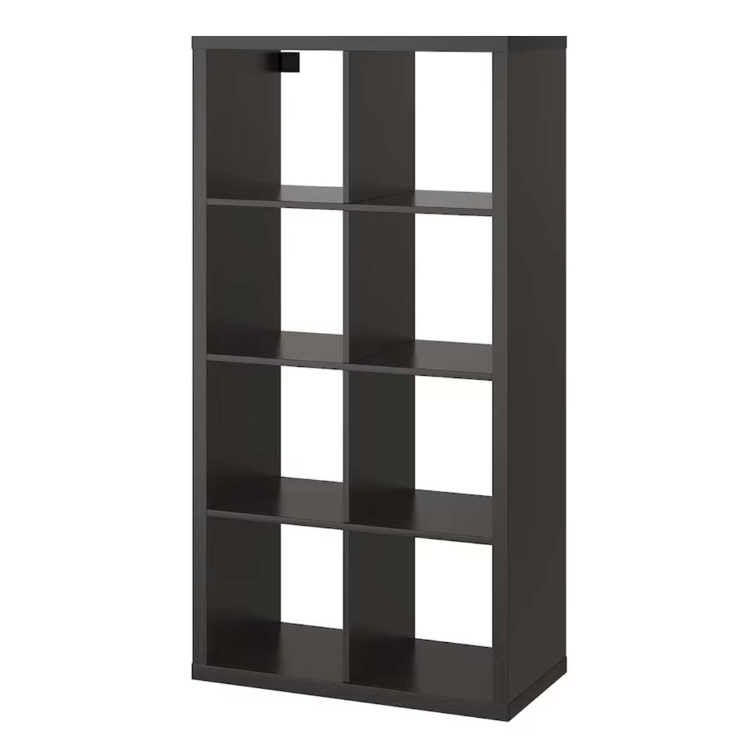 Libreria 8 vani in legno laccato nero
