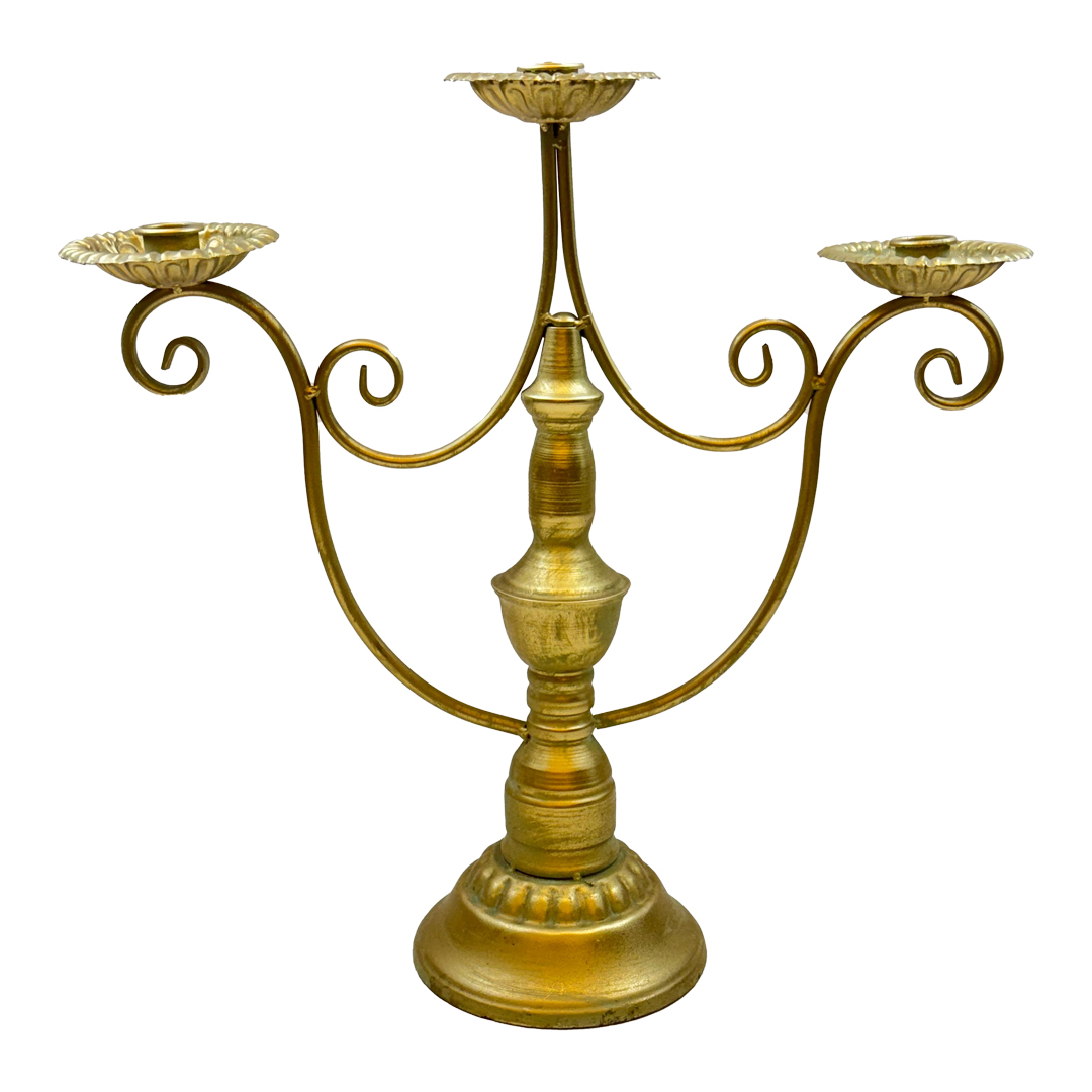 Candelabro Aladin 3 braccia oro