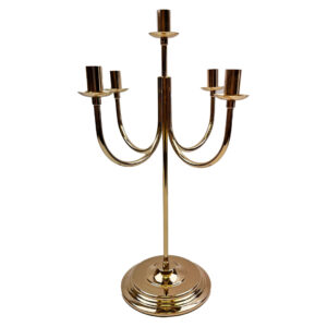 Candelabro Design 5 braccia oro