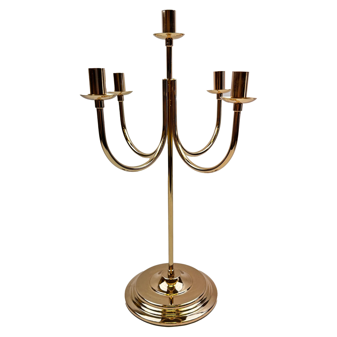 Candelabro Design 5 braccia oro
