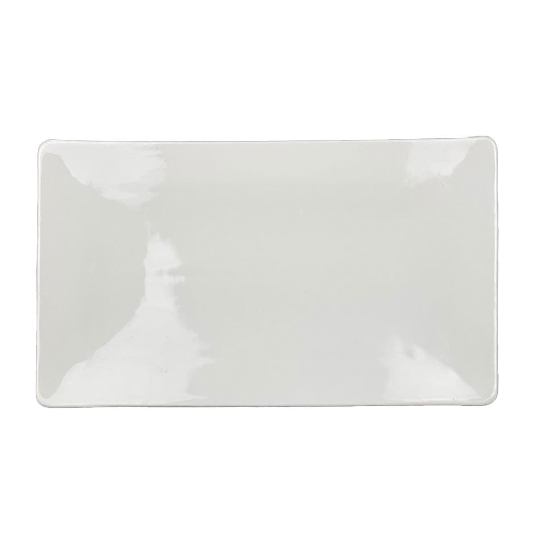All White Alzatina Piatto rettangolare 20