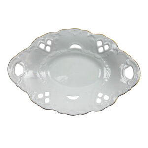 All White Piatto Ovale traforato