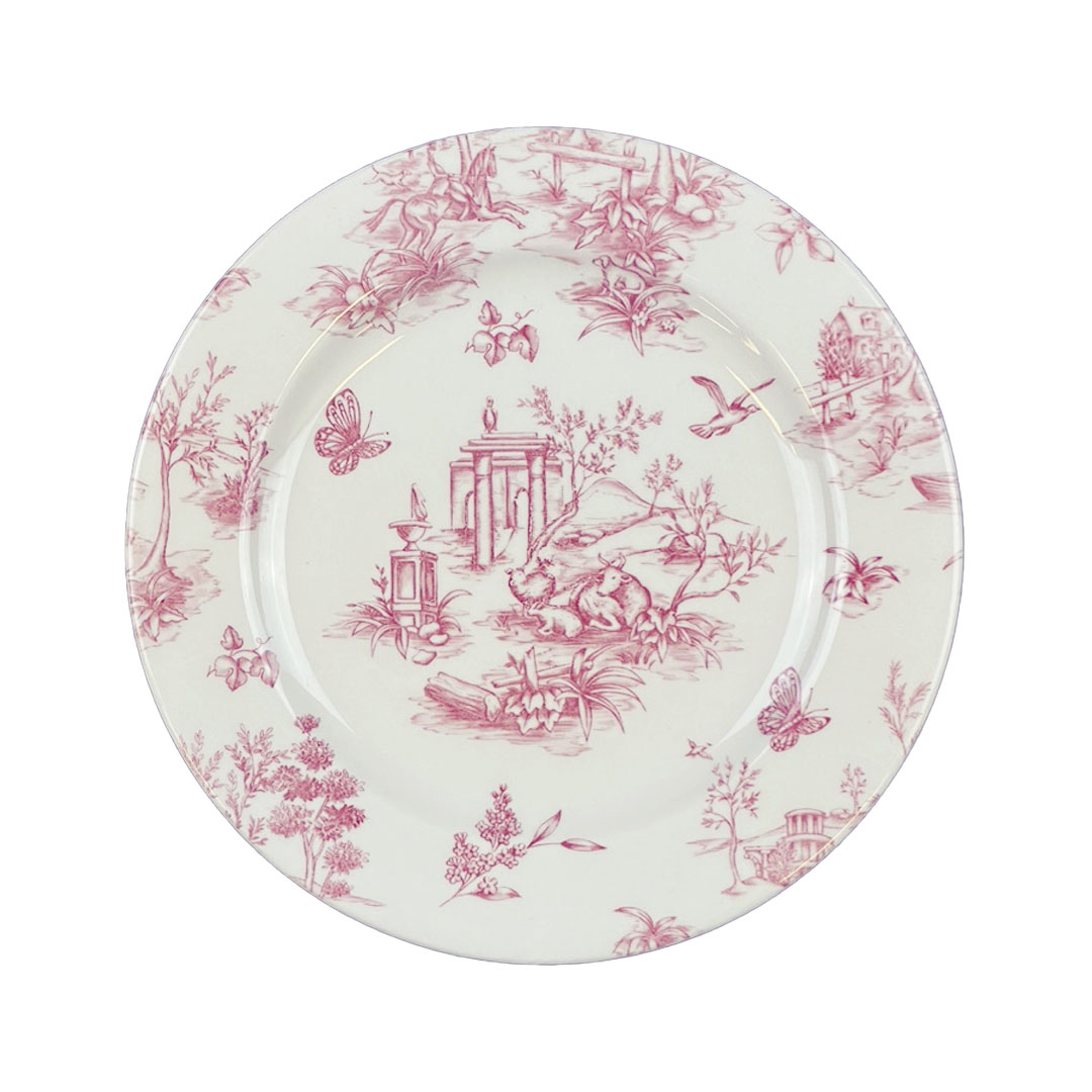 Old England Toile Piatto Piano rosa