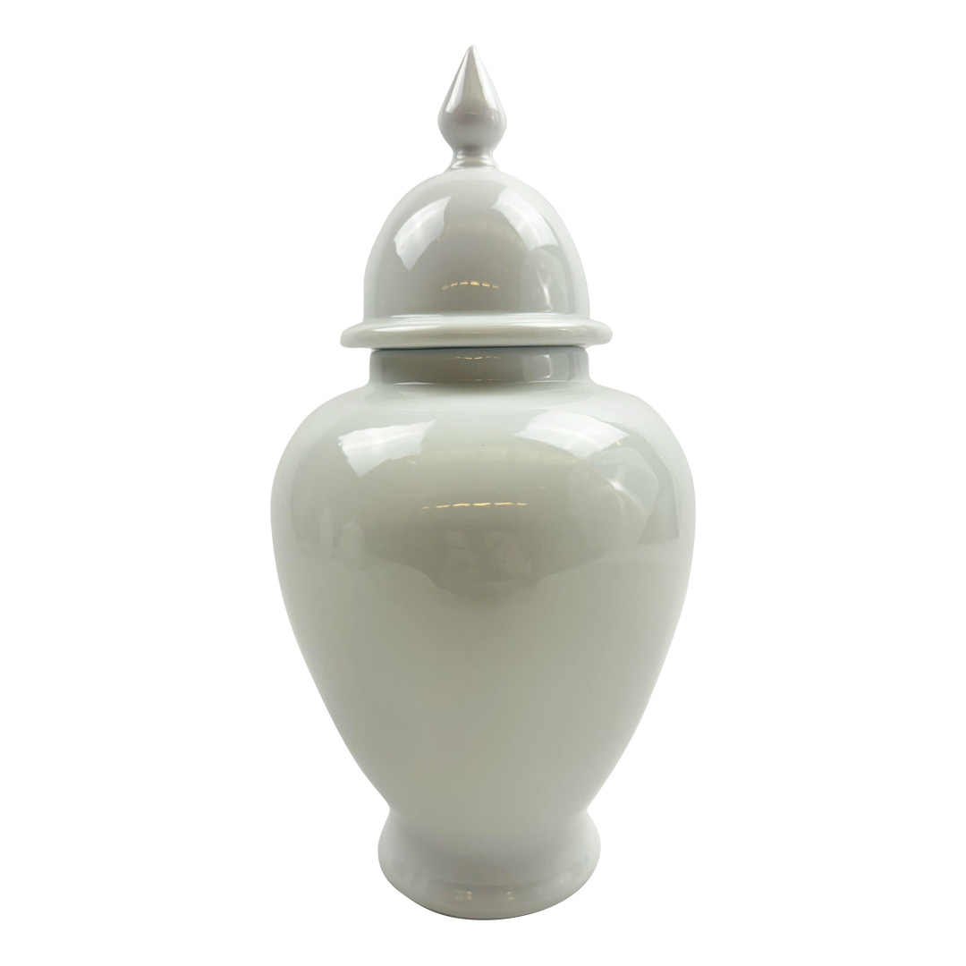 All White Vaso con coperchio H32