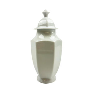 All White Vaso con coperchio H25