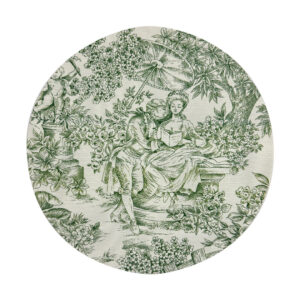 Sottopiatto Tessile Toile de Jouy verde