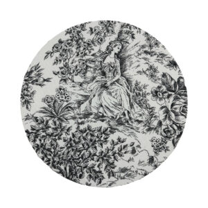 Sottopiatto Tessile Toile de Jouy nero