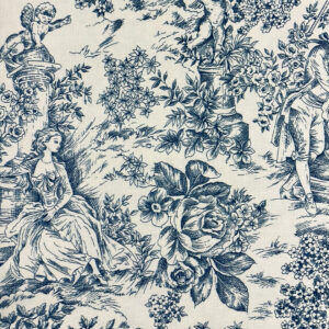 Tovaglia Toile de Jouy romantica blu