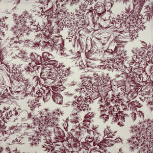 Tovaglia Toile de Jouy romantica rosso 280