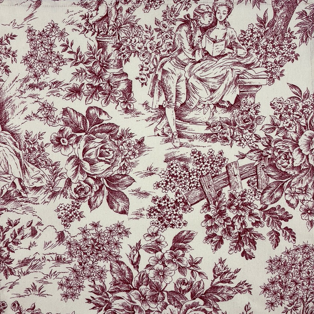 Tovaglia Toile de Jouy romantica rosso 280