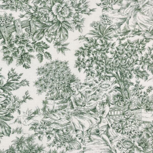 Tovaglia Toile de Jouy romantica verde