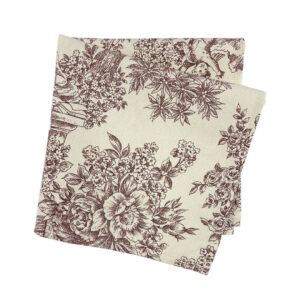 Tovagliolo Toile de Jouy romantica seppia