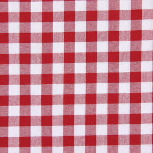 Tovaglia Quadretti 1.5 cm rossa
