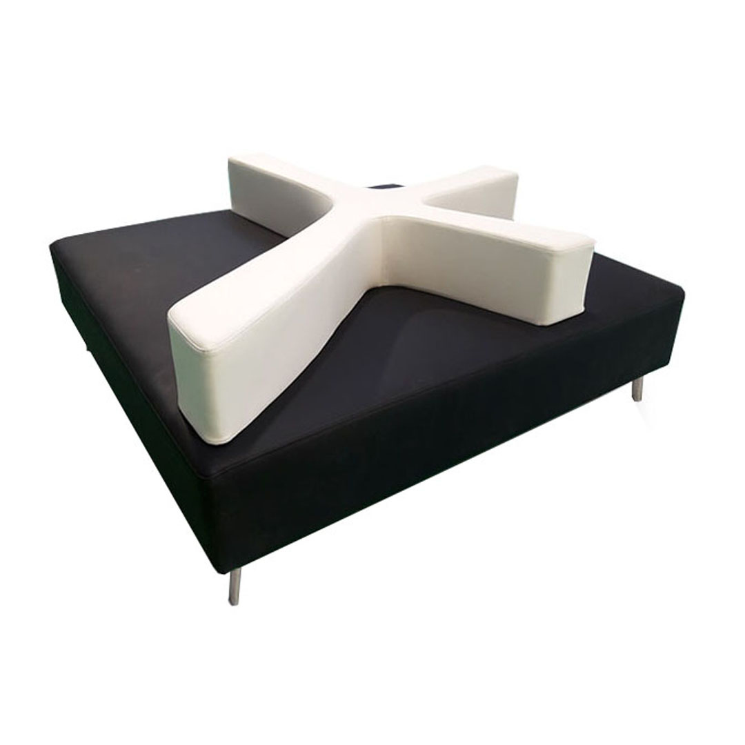 Divano Jungle ecopelle nero bianco