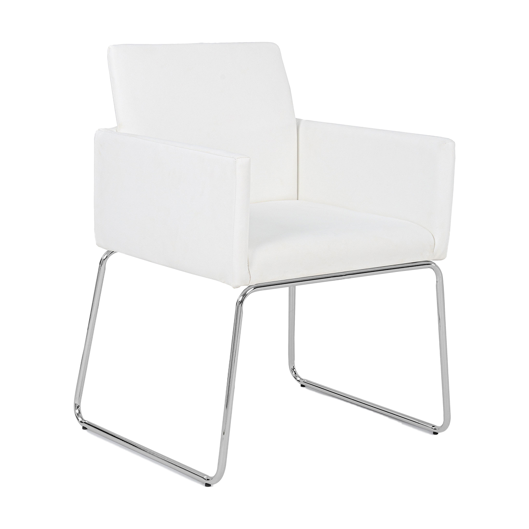 Poltrona Sixty ecopelle bianca