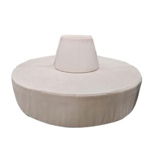Copertura divano Round velluto avorio