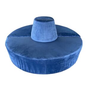 Copertura divano Round velluto blu