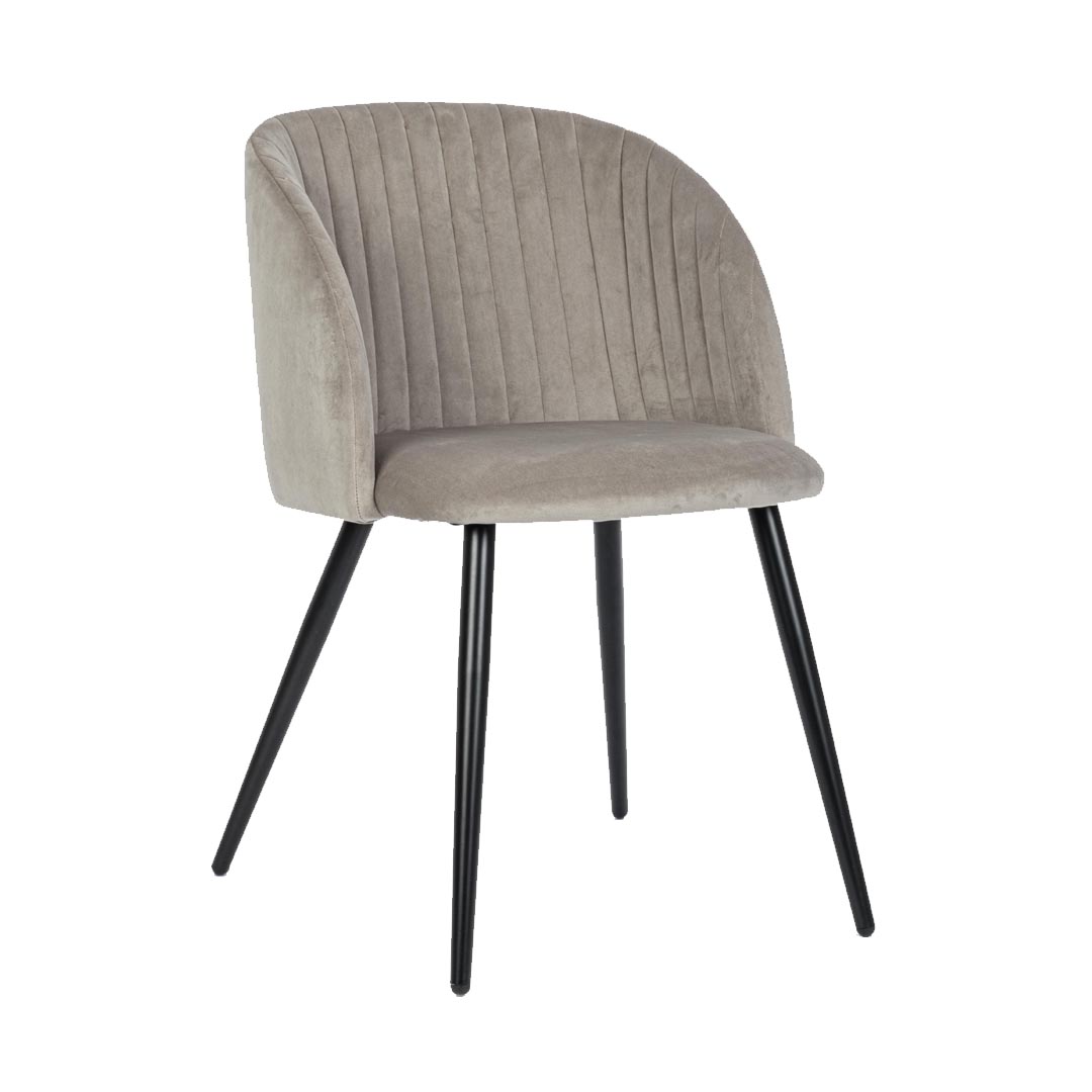 Poltrona Velvet velluto tortora