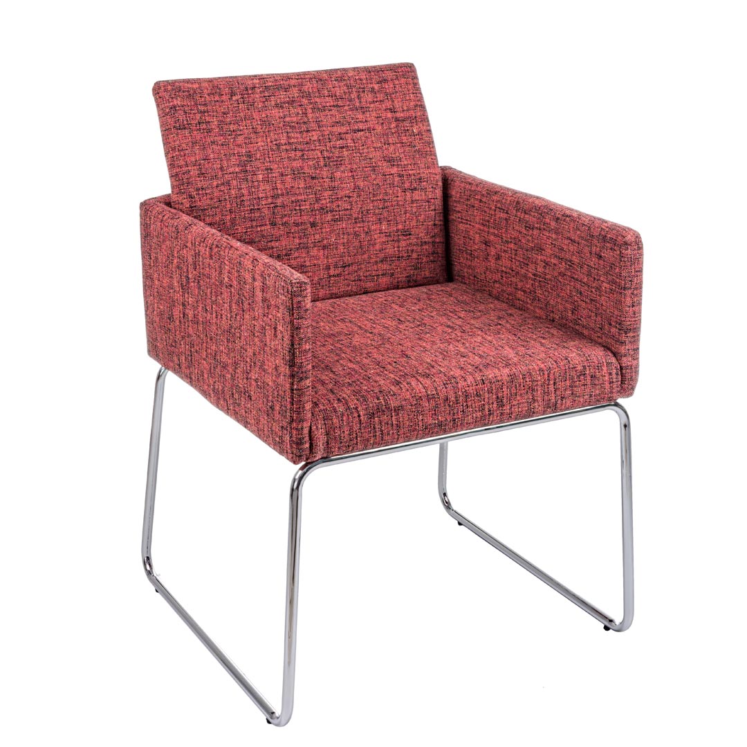 Poltrona Sixty tessuto rosso