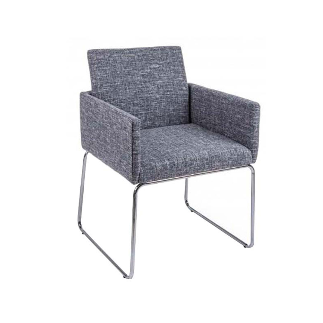 Poltrona Sixty tessuto grigio