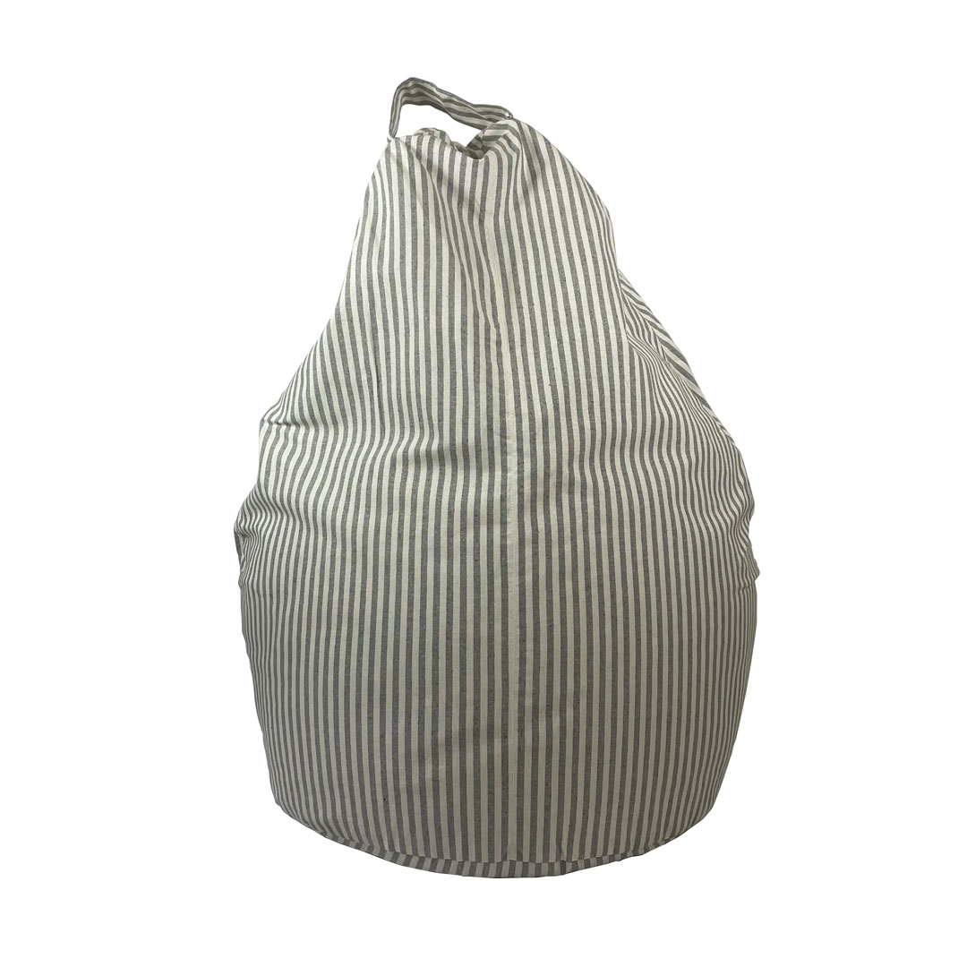 Copertura Poltrona Sacco riga bianco e grigio