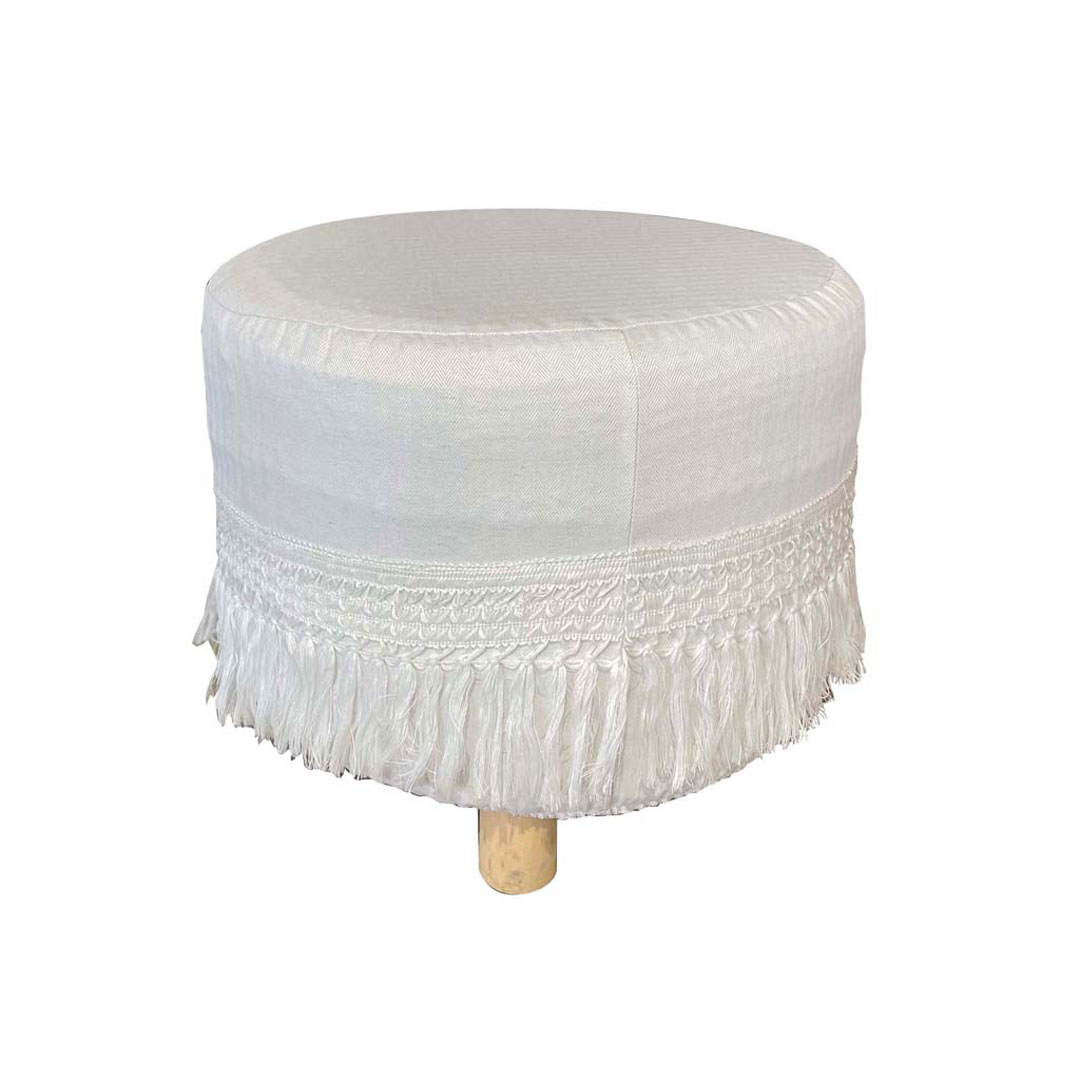 Pouf Frangia avorio