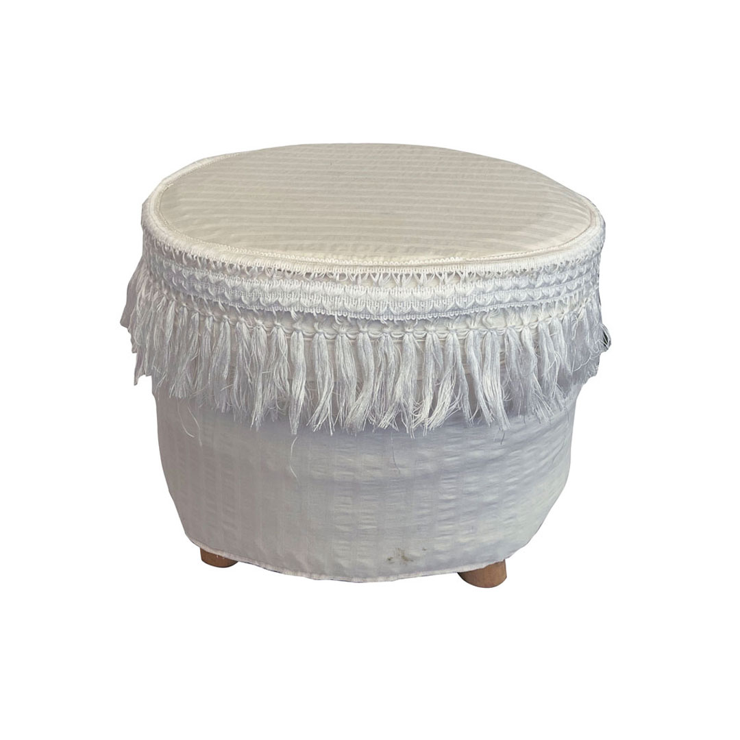 Pouf Frangia panna