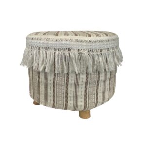 Pouf Frangia riga beige
