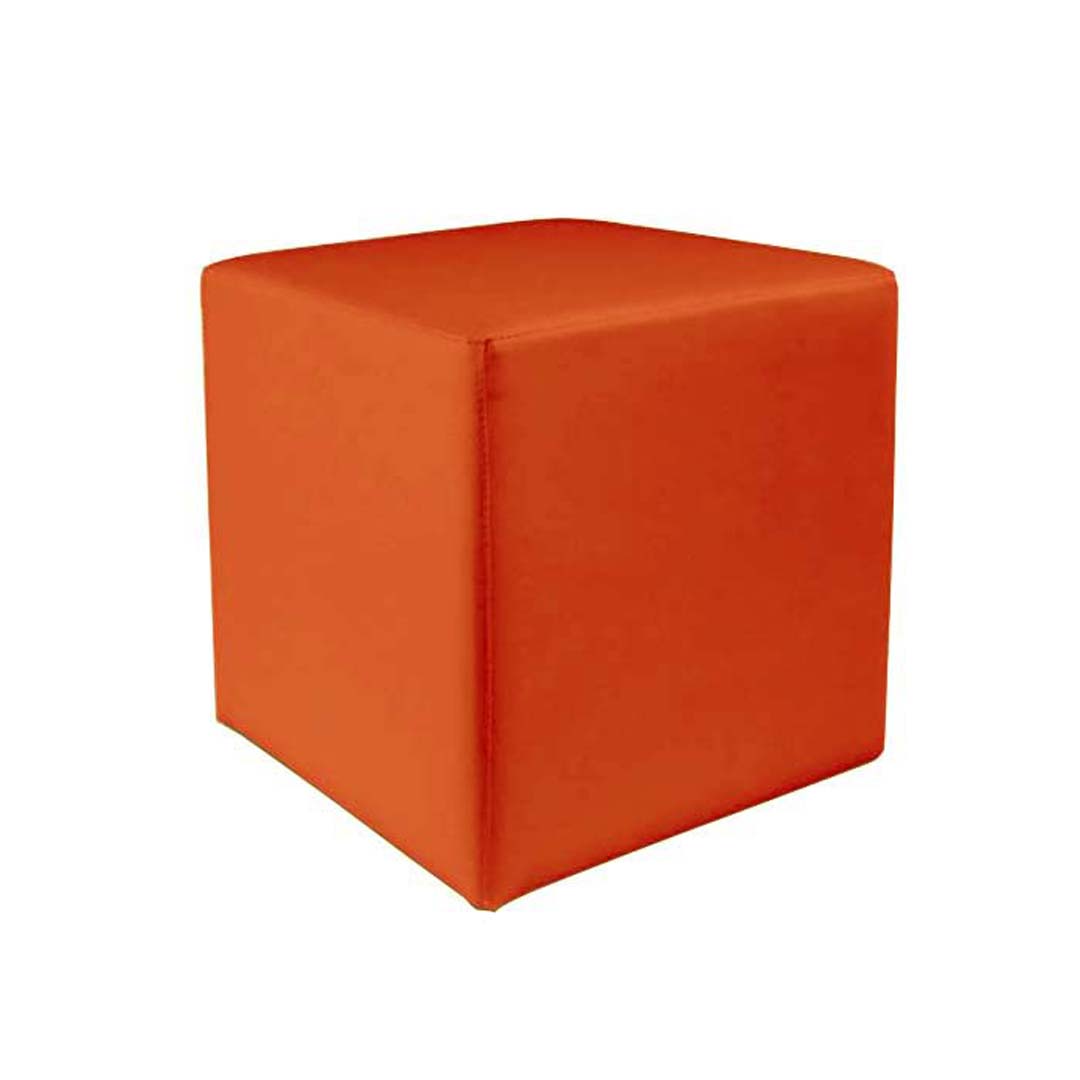 Pouf 45 ecopelle arancione
