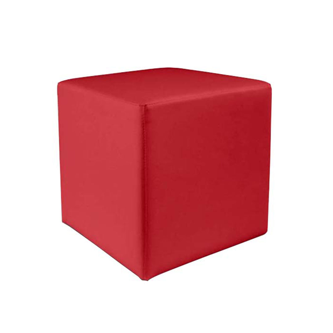 Pouf 45 ecopelle rossa