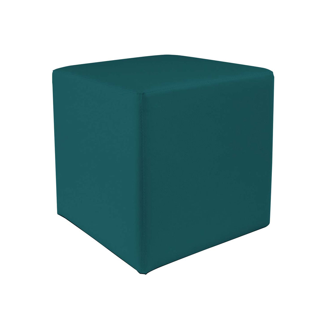 Pouf 45 ecopelle verde petrolio