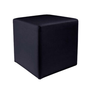 Pouf 45 ecopelle nera