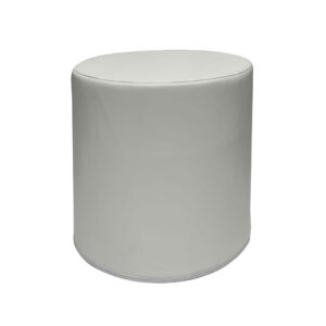 Pouf Pallino 39 ecopelle bianca
