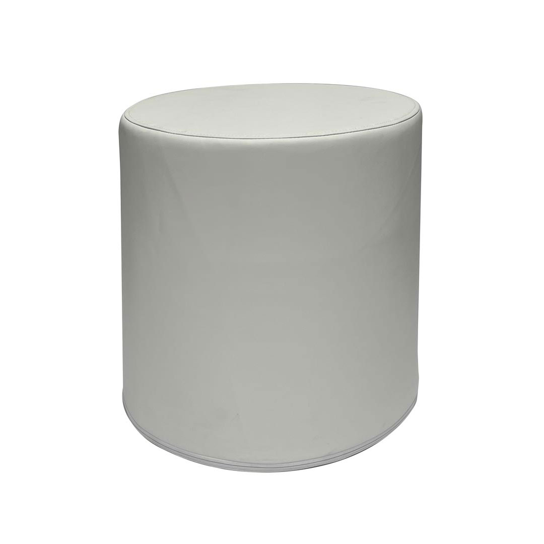 Pouf Pallino 39 ecopelle bianca