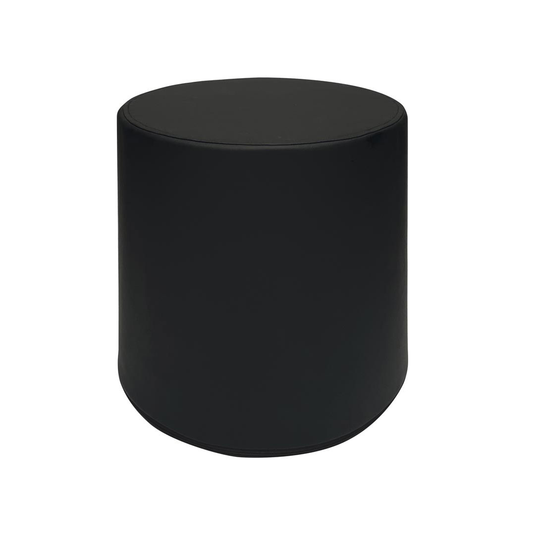Pouf Pallino 39 ecopelle nera