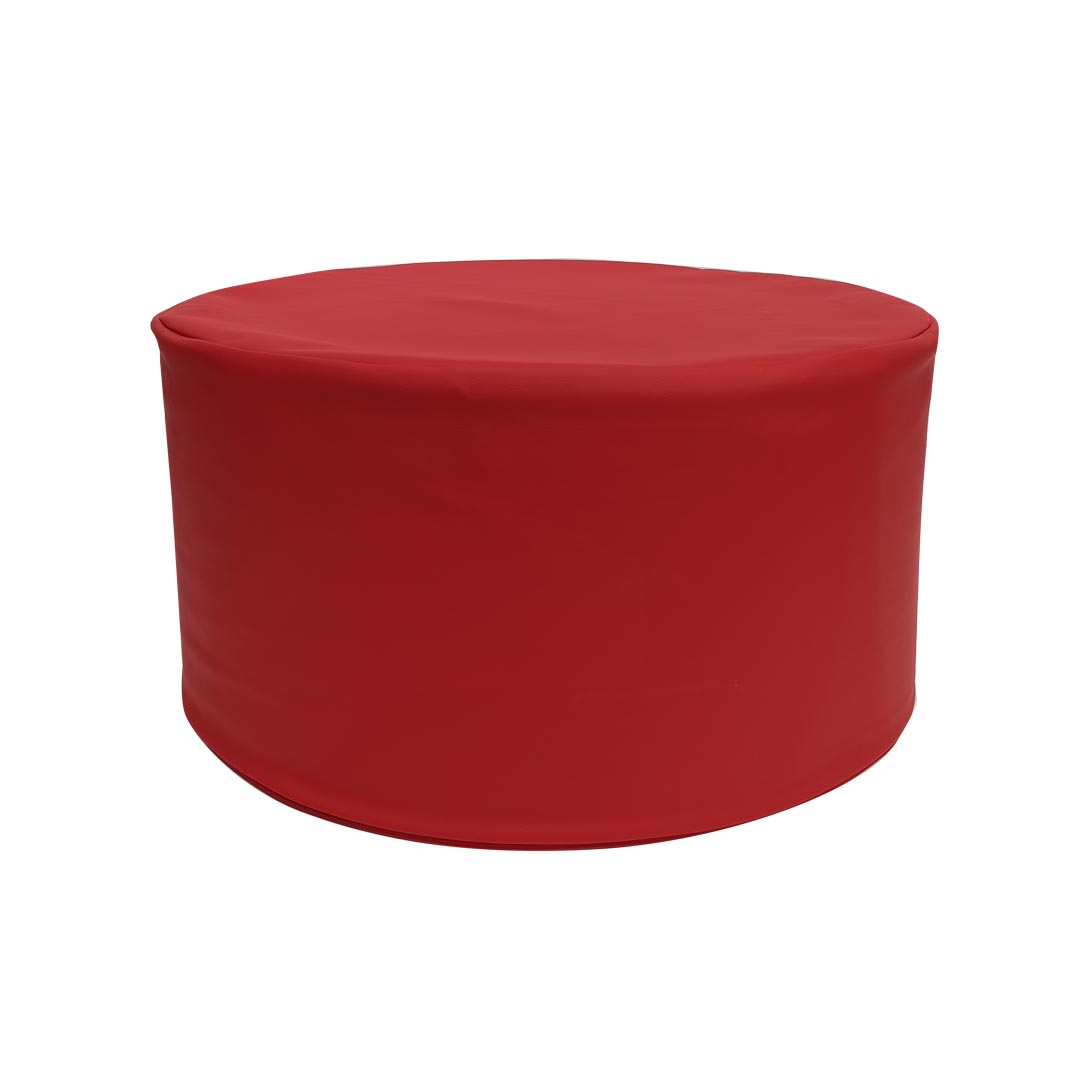 Pouf Pallino 60 ecopelle rossa