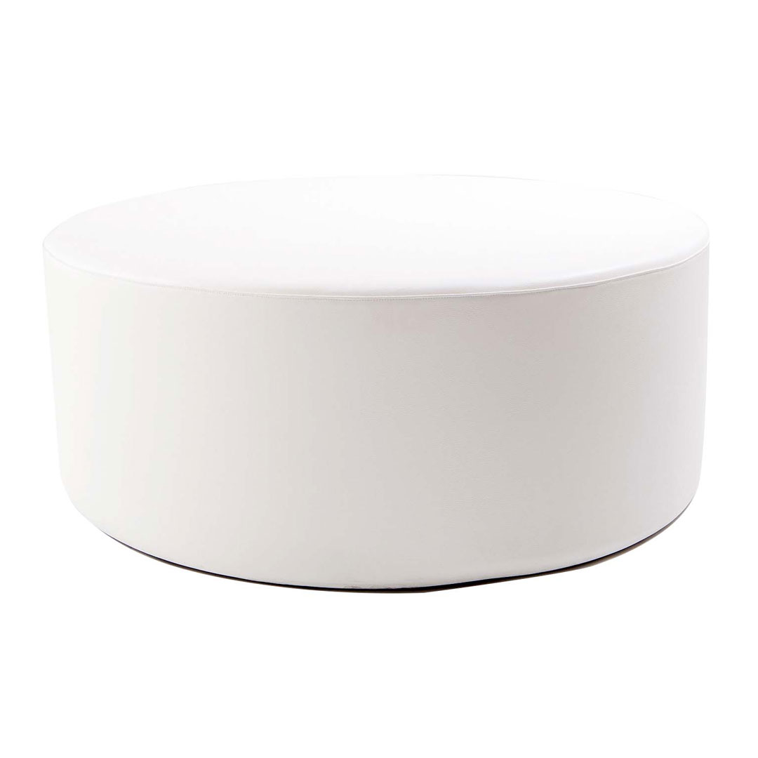 Pouf Pallino 100 ecopelle bianca