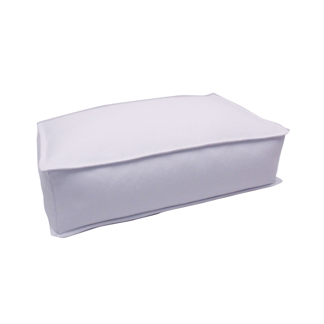 Pouf Suolo ecopelle bianca
